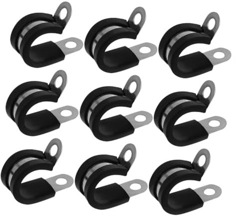 Vaguelly 20stücke Kabelclip Aus Edelstahl Gummigepolsterte Klemme Kabel Und Rohrverwaltung Rostfrei Und Korrosionsbeständig Für Industrie Und Haushalt