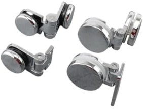 Bisagra moderna de aleación de zinc para puerta de vidrio para mampara de ducha, montaje en pared para espejo de baño, grosor 5-10 mm (bisagra de una o dos caras)