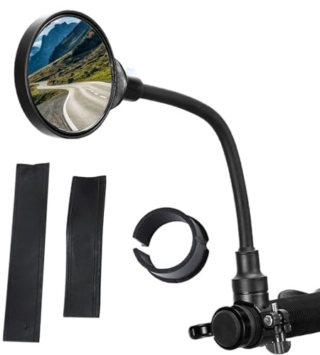 Montage de guidon de miroir Bicycles, miroirs de guidon de vélo | Miroir de guidon de pince rotative ajustable,Vélo d'amortisseur de vélo bar inverse pour lentilles