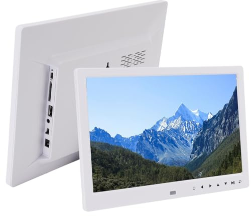 Marco de fotos digital WiFi de 12 pulgadas, pantalla táctil IPS Full HD 1080p con compartir la nube, calendario, montaje en pared, carga de video fotográfico desde el teléfono, para decoración del