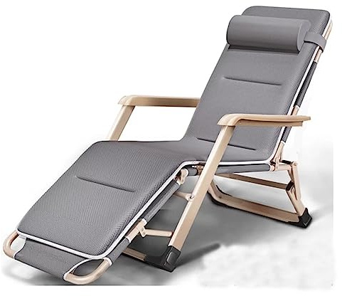 CHCHC Zero Gravity Liegestuhl, multifunktionaler Klapp-Lounge-Stuhl, Bett, Mittagspause, tragender Garten-Lounge-Stuhl Liegen(Black)