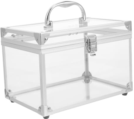 HOMSFOU Scatola Porta CD in Acrilico Argento, Organizer Portatile Facile da Riporre per Contenere Dvd e Dischi, per Casa e Ufficio, Design Compatto e Resistente