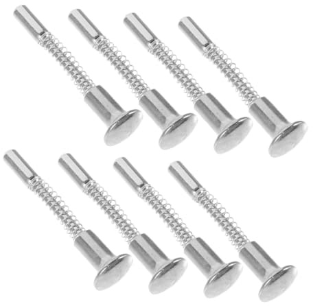 Cabilock Spring-Loaded Plunger Latches Metal Iron Latch Replacement 6Pcs Wear-Resistant Locking Pins for Small Bed Window Screen Repair