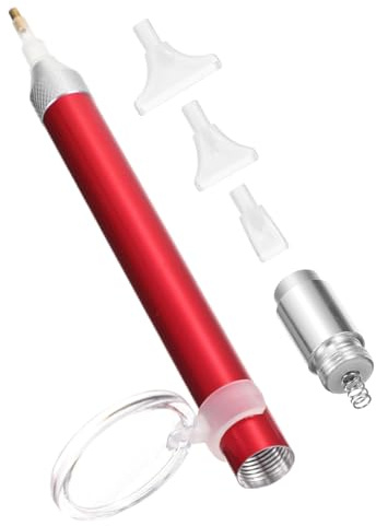 Operitacx LED Diamantmalerei Stift Satz mit 3 Punktierstiften und Integrierter Lupe aus Kunststoff für Selbstgemacht Diamond Pictures Leuchtend im Dunkeln