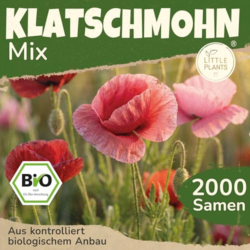 Little Plants BIO Klatschmohn Mix Samen Samen 2000 Blumensamen