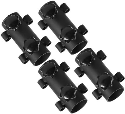 DOITOOL 4 Pièces Support de Tige de Tente Ajustable Tube Métallique Renforcé Anti-Vent pour Camping Extérieur Fixation Robuste pour Auvent Bâche et Canne à Montage Stable sur Terrain