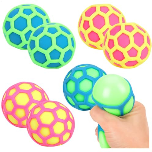 com-four® 8X Anti Stress Quetschbälle - Squeeze Spielzeug zur Entspannung für Kinder und Erwachsene - Druckfiguren für Stressabbau - Knautschbälle [Auswahl variiert]