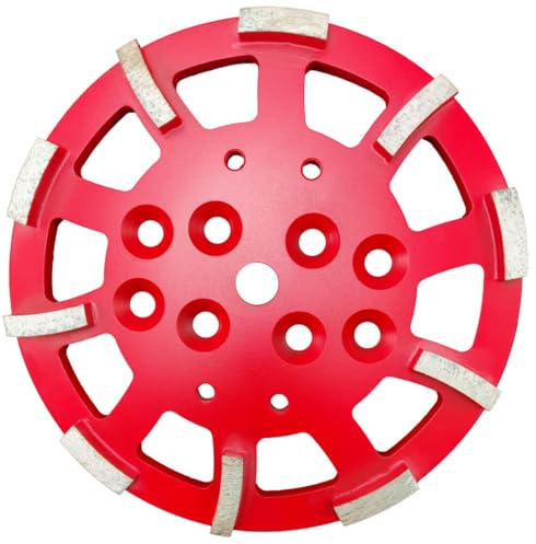 WERKMAX Red Hornet Diamant Schleiftopf 250 mm – Diamant Schleifteller für Beton, Estrich & Fliesenkleber – Schleiftopf für Bodenschleifer, Betonschleifer – Profi Schleifteller
