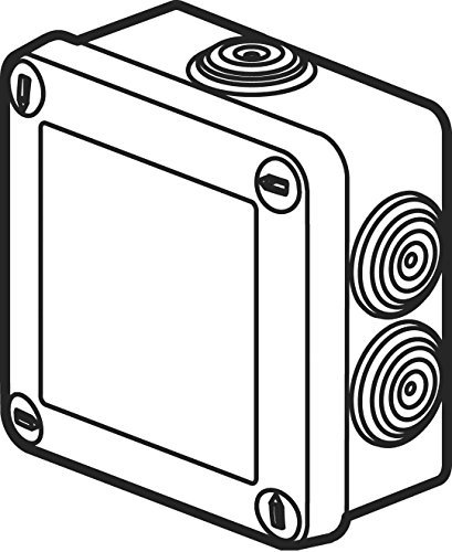Legrand 092022 Boîte de Dérivation Carrée Plexo, Dimensions 105mm x 105mm x 55mm, Gris