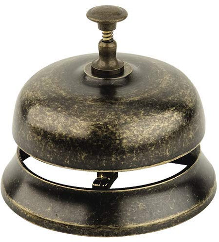 Campanello in ottone brunito Reception Ingresso Hotel