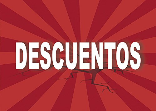 Oedim Cartel Descuentos | Varias Medidas 70 cm x 50 cm | Cartel publicitario Descuentos | Cartel Oferta Descuentos | Cartel Oportunidad Descuentos