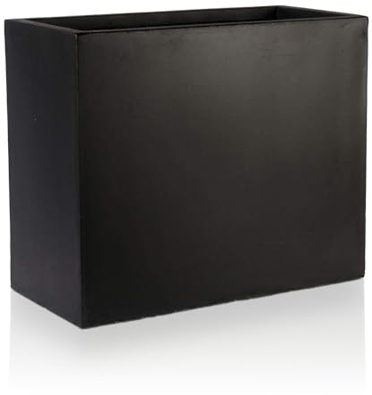 IDEALIST Large Plant Pots 60cm Trough Planter, Black Reinforced Stone, 91L