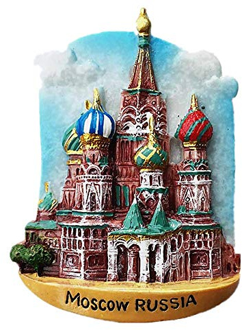 Moskau-Russland-3D-Kühlschrankmagnet, Reise-Souvenir, Geschenk-Kollektion, Heim- und Küchendekoration, magnetischer Aufkleber, Moskau-Kühlschrankmagnet