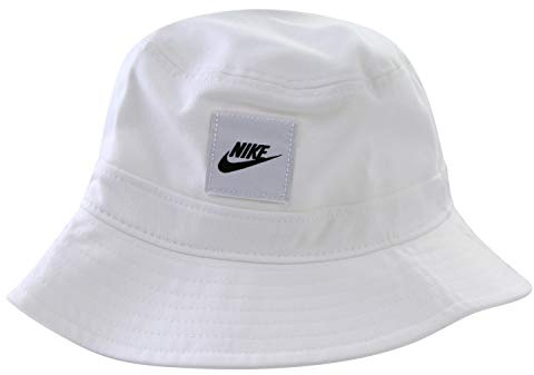Nike CK5324 U NSW Bucket Futura CORE Hat Unisex-Adult White S/M