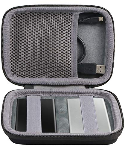 co2CREA Duro Viaggio Caso Copertina coustodia per Samsung Memorie T7/ T7 Touch SSD Esterno Portatile（2 in 1 Nero + Interno Grigio）(solo scatola)