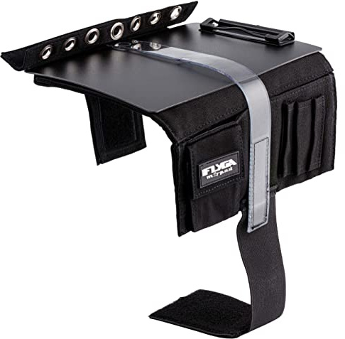 FlyGA Aviation Pilot Kneeboard - Tissu durable, convient aux carnets A5, espace de rangement inclus