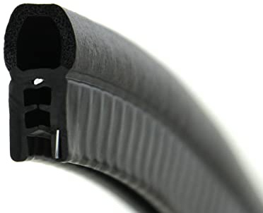 SMI-Dichtungsprofil DO18 für 1,5-3mm EPDM Moosgummi/Vollgummi mit Stahleinlage selbstklemmend ohne Kleber - Kantenschutz mit Dichtung oben, Kantenschutzdichtprofil für Auto, Kofferraum (5 m)