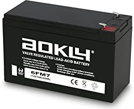 Aokly Power Batería de Plomo AGM 12V- 7Ah / Modelo 6FM7