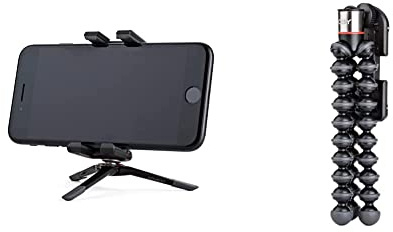 JOBY JB01492 GripTight ONE Micro Stand for Smartphones - Black & GripTight ONE GP Tripod Stand with Phone Holder - Black