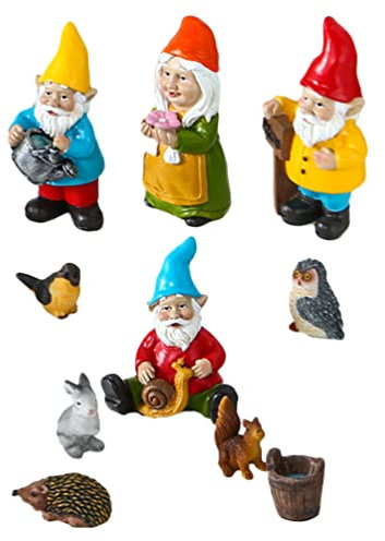 PRETYZOOM 10stücke Harzwichtel-schmuck Gartenschmuck Aus Harz Harzwichtel Kreativer Miniaturgarten-Dekoration Cartoon-Formen