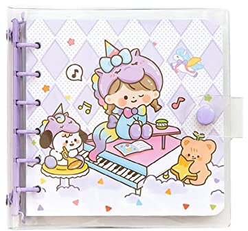 1 st Kawaii lätt söt stjärnljus söt handbok enkel utbytbar kärna spänne dagbok tecknad fyrkantig lös blad anteckningsbok flicka koreansk brevpapper anteckningsblock skolmaterial