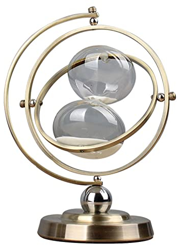 BOSUGE, antike Sanduhr, Vintage-Sanduhr aus Metall, 360° drehbar, groß, messingfarbene Sanduhr aus Metall, Timer 15 30 60 Minuten, Bildung, kreatives Spielzeug, Büro, Heimdekoration, Geschenke ( Color