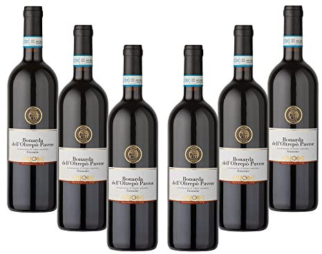 ARIONE | Vino Rosso Frizzante Bonarda Oltrepò Pavese, Anno 2023, Confezione da 6 Bottiglie da 750 ml