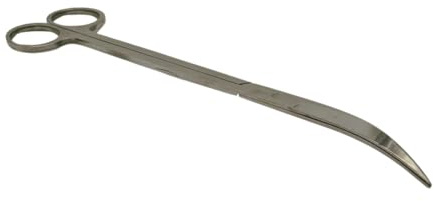Pflanzen Schere, gebogen/gerade/gewellt (wave), Stainless Steel, Edelstahl, 25cm, Aquascaping, Aquarium, Aquarium Tools, Reinigungszubehör (Schere, gebogen, 25cm)