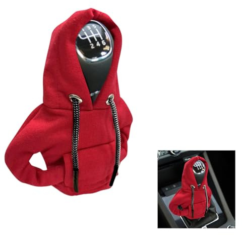JOYCOURT Auto-Schalthebelabdeckung, modischer Kapuzenpullover | Modischer Mini-Hoodie aus Nylon, niedliche Gadgets, universelles Auto-Innenzubehör, passend für manuelle und automatische