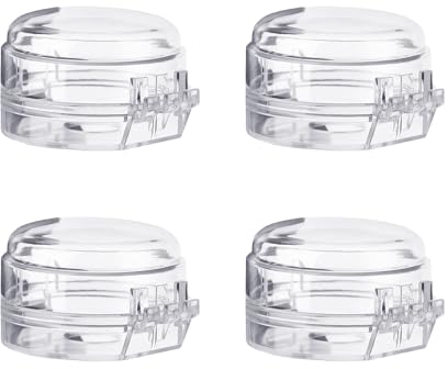 4 Stück Gasherd-Knopf-Schutzabdeckung, Herd-Schalter-Schutzabdeckung, Kindersicherung, Herd, transparente Abdeckung, abnehmbarer Knopf, öldichte Abdeckung