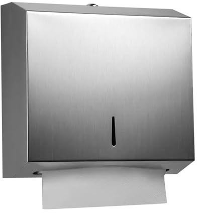 MEYAGOT Dispenser Di Asciugamani Di Carta, Dispenser Di Asciugamani Di Carta In Acciaio Inox, Dispenser Carta Asciugamani Da Parete Chiudibile Senza Foratura, Dispenser Per Asciugamani Di