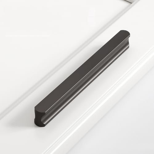 ZYFH8992 2 Stück Schrankgriffe Möbelgriff Profilgriff Aluminiumlegierung SchubladenKnöpfe Türgriff Zugknöpfe für Schlafzimmer Küche Kleiderschrank (Lochabstand 320mm,Dunkelgrau)
