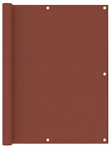 Hovothy Balkonbespannung Balkonsichtschutz Sonnenschutz Sichtschutz Moderne Balkonverkleidung für Schutz der Privatsphäre Balkon Dekoration Winddicht und UV-beständig Terracotta-Rot 120x300 cm