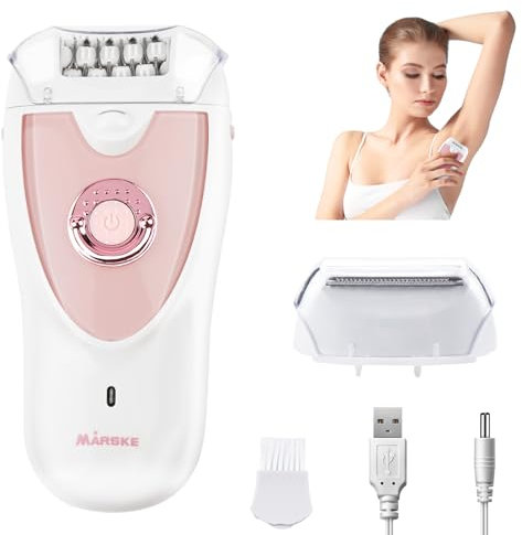 comeder Epilator for Women, Cordless Electric Lady Face Shaver with LED Light & 2 Speed Setting, Rechargeable Facial Epilator, Painless Hair Removal for Face, Armpit, Legs & Bikini Area