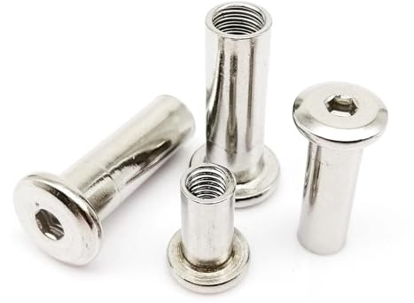 M3 M4 M5 M6 M8 4-100 mm de long en acier inoxydable 304, tête à six pans creux, écrou à manchon de joint(10pcs M3,Long 25mm)