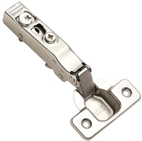 25 Pack Rok Hardware Pivot Pro C-80 Series Clip-On 110 Degree Opening Angle, 45mm Drilling Hole, Screw-On, 35mm Cup, Full Overlay Soft Close Hinge, Nickel Plated, C80A675F (Base Plate Sold Separately)