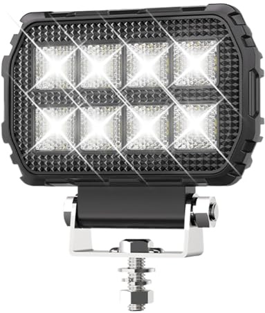 Genikeer Focos Led Para Conducción - Luces De Trabajo Led De Aluminio | Iluminación Multiusos Antipolvo para Vehículo y