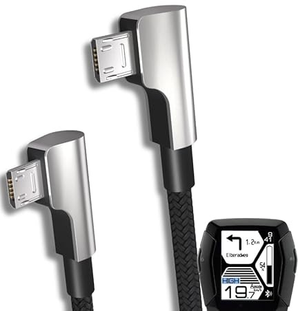 Yamaha Display C Ordinateur de vélo avec câble de charge USB Micro USB pour chargement de smartphone, accessoire de vélo électrique, micro USB, micro USB, smartphone gauche de l'écran Yamaha 30 cm
