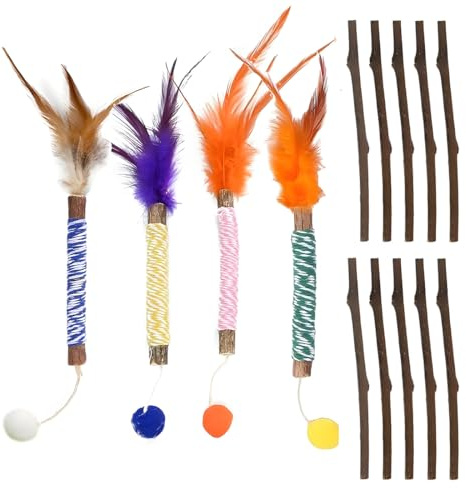 EJRUP 14 PCS Bâtonnets Herbe à Chat,Bâtons à Mâcher pour Chats,Jouets à Herbe Matatabi Silvervine,Le Tartre et La Mauvaise Haleine Hygiène Saine Soins,pour Que Les Chats Jouent, Mordent,Mâchent