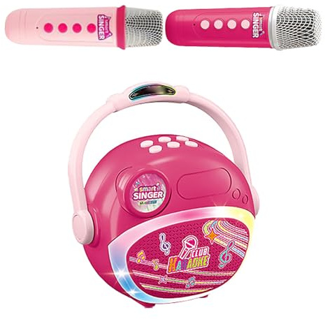 RiToEasysports Machine à karaoké Portable avec Microphone sans Fil et 2 Micros pour la Maison, Les Fêtes en Plein Air, Son Surround 3D ABS, Système KTV Rechargeable pour Enfants, Adultes, Chant en