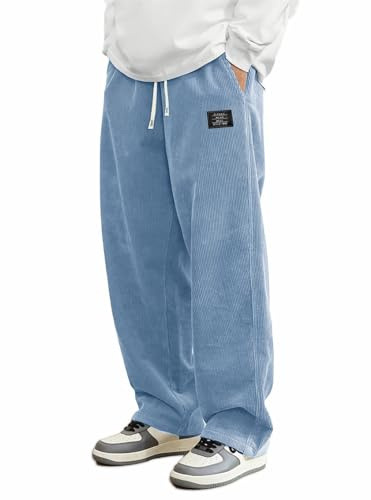 Pantalon Baggy en Velours côtelé pour Homme avec Cordon de Serrage, Taille élastique, Pantalon Cargo avec Poches, décontracté, Hip hop Y2K, Pantalon de survêtement en Tissu Japonais