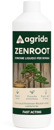 AgriDa ZENROOT – Concime Liquido Professionale per Bonsai 500ml | Radici Forti, Crescita Armoniosa, Foglie Verdi | Assistenza Agraria Gratuita Inclusa