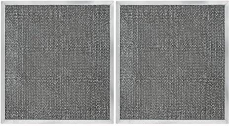 American Metal Filter Company RHF1012 Aluminum Mesh Grease Range Hood Filter - 10-7/16 x 11-7/16 x 3/8 - Compatible with WB2X2893, WB02X2893 - Pack of 2