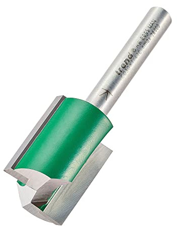 Trend CraftPro Fraise Droite Deux Flûtes, Queue 1/4 Pouce, Diamètre de Coupe 19,1mm, Longueur de Coupe 25,4mm, Carbure de Tungstène, C030X1/4TC