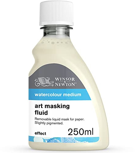Winsor & Newton 3039759 - Gomma per mascheratura ad acquerello, liquida, sfoderabile per linee precise e affilate con colori ad acquerello, bottiglia da 250 ml