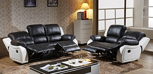 Mapo Möbel Voll-Leder Fernsehsofas Relaxsofas Ledergarnitur 5129-3+2-SW