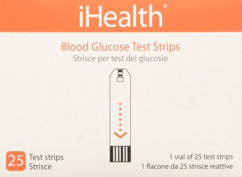 GIMA 23511 iHealth - Blutzuckerteststreifen für Blutzuckermessgerät Cod. 23510/25 Stück