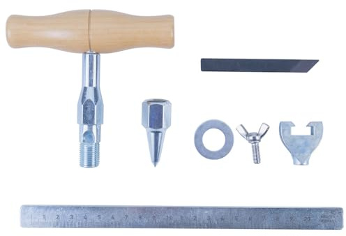 Dönges Scheibenschneider, Ø 200 mm, Anzahl Messer 1 St. (Glasschneider), mit Maßeinteilung, mit Holzgriff