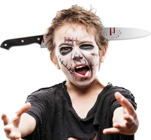 Out of the blue Haarreifen Messer im Kopf, Halloween Accessory, Kopfbedeckung, Silber, Kunststoff