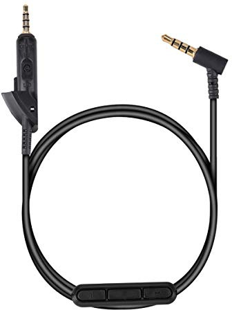 kwmobile Kopfhörerkabel für Bose QuietComfort 15 - Ersatz Kabel 150 cm Mikrofon Lautstärkeregler - 3.5mm Klinke